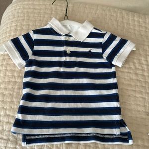 Ralph Lauren Polo Shirt, blue and white. Size 9m